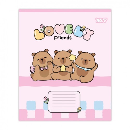 Зошит Yes Lovely Friends А5 12 аркушів коса лінія (768644)
