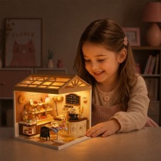 Конструктор Mini House румбокс серії Інтер'єр – Пекарня (світло) (8011)