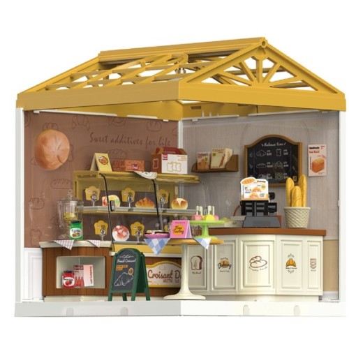 Конструктор Mini House румбокс серії Інтер'єр – Пекарня (світло) (8011)