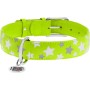 Нашийник для тварин WAUDOG Glamour з QR паспортом "Зірочка" XS Ш 12 мм Д 19-25 см салатовий (35835)