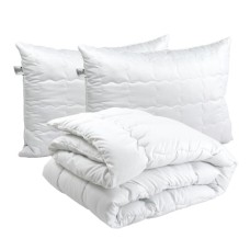 Ковдра Руно набір ковдра силіконова Warm Silver 200х220 + 2 подушки 50х70 (925.52_Warm Silver)