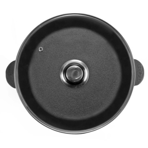 Сковорода Brizoll Monolith чавунна зі скляною кришкою 240х60 мм (M2460U-6)