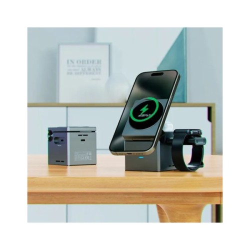 Зарядний пристрій Acefast Wireless QI 3in1 15W E18 Rubik''s (6974316282884)