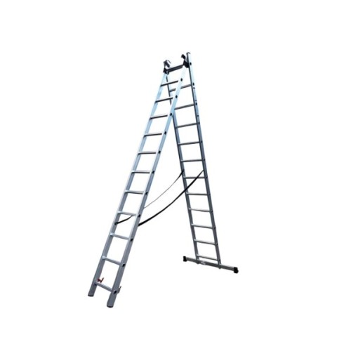 Драбина GTM 3-секції, розкладна, 3*12сх. 3,26-8,12м (KME312)