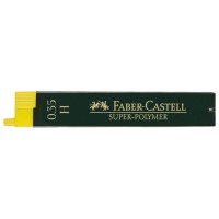 Грифель для механічного олівця Faber-Castell Super-Polymer Н (діаметр 0,35 мм), 12 штук у пеналі (27657)