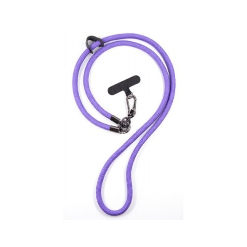 Чохол до мобільного телефона Dengos Case + Cross-body Strap Samsung Galaxy A57 Black+Purple (DG-KM-CCRB-10)