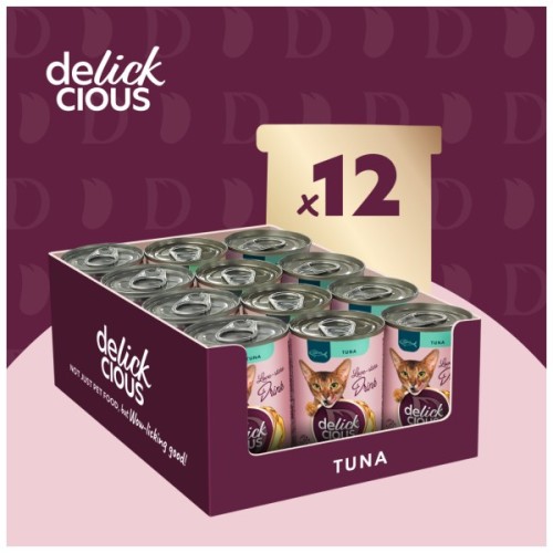 Вологий корм для кішок Delickcious Напій з тунцем 140 г (4820269141544)