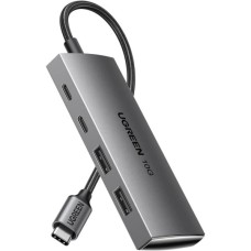 Концентратор Ugreen USB-C to 2xUSB 3.2 + 2xUSB-C 10Gbps CM480 gray (30758)