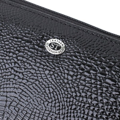 Гаманець ST Leather З натуральної шкіри Чорний (22716)