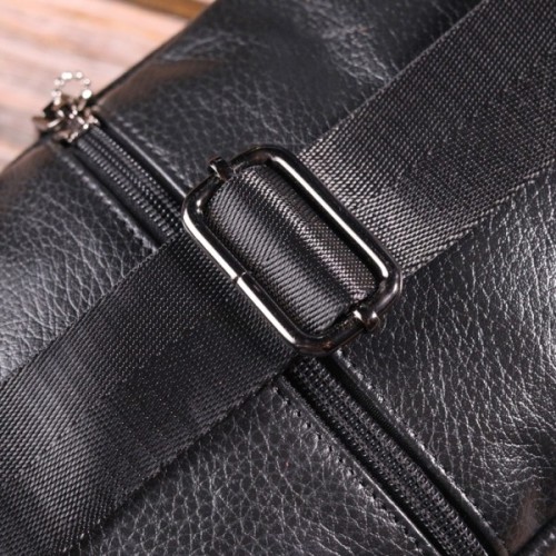 Сумка Vintage Через плече з натуральної шкіри Чорна (21397)