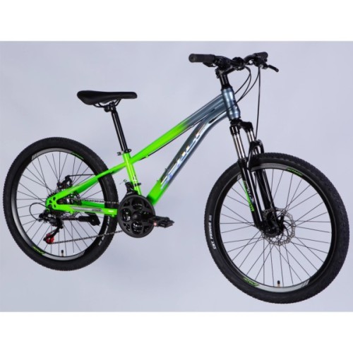 Велосипед Space 24" MARS DD FR рама-11" ST 2026 зелено-сріблястий (OPS-SP-24-057)