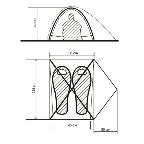 Намет Turbat Borzhava 2 yellow (012.005.0136)