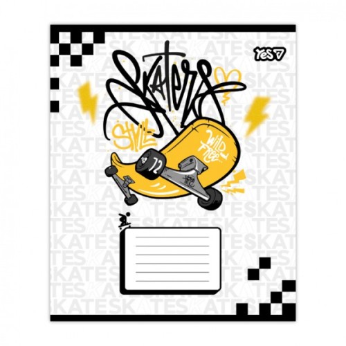 Зошит Yes Born to skate А5 12 аркушів лінія (768715)