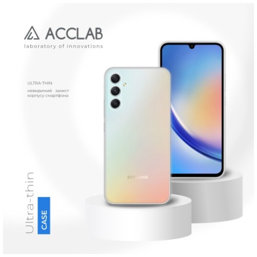 Чохол до мобільного телефона ACCLAB TPU Samsung Galaxy A34 5G Transparent (1283126566486)
