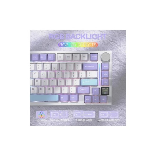 Клавіатура Attack Shark X820 Ultra RGB WirelessBluetooth/USB UA Lavender (X820ULTRAGA_AS)
