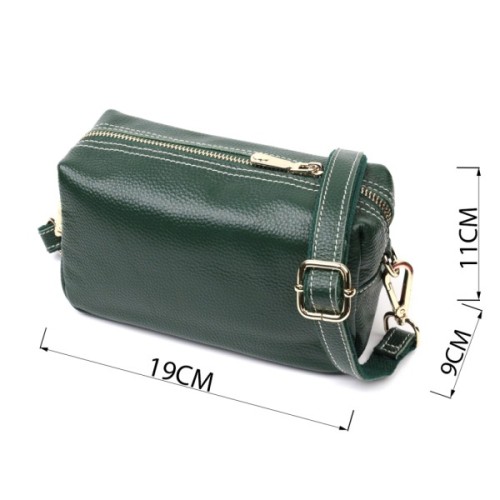 Сумка Vintage З натуральної шкіри Зелена (22277)