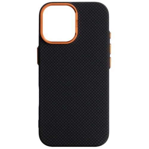 Чохол до мобільного телефона Armorstandart LikeCarbon2 SE MagCase Apple iPhone 17 Kevlar Black Orange (ARM89163)