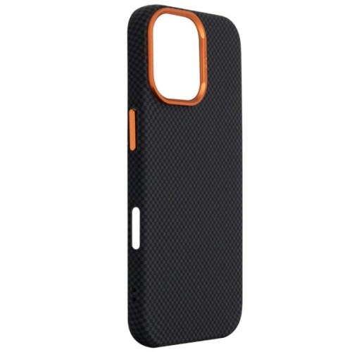 Чохол до мобільного телефона Armorstandart LikeCarbon2 SE MagCase Apple iPhone 17 Kevlar Black Orange (ARM89163)