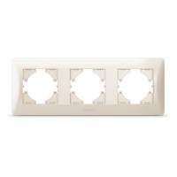 Рамка Videx BINERA кремова 3 поста (VF-BNFR3H-CR)