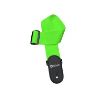 Ремінь для гітари DiMarzio Nylon With Leather Ends Neon Green (DD3100NGN)