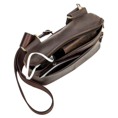 Сумка Shvigel Шкіряна Коричнева (11094)