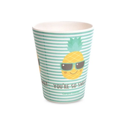 Набір дитячого посуду Canpol babies SO COOL кружечка бамбукова 250 мл, бірюзова (9/212_tur)