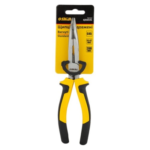 Плоскогубці Sigma довгогубці вигнуті 200мм Standard (4356541) (4356541)