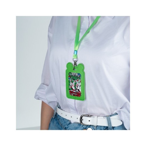 Бейдж Kite вертикальний на шнурку, зелений (K24-296-2)