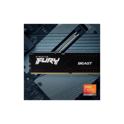 Модуль пам'яті для комп'ютера DDR5 64GB (2x32GB) 5200 MHz Beast Black Kingston Fury (ex.HyperX) (KF552C40BB2K2-64)