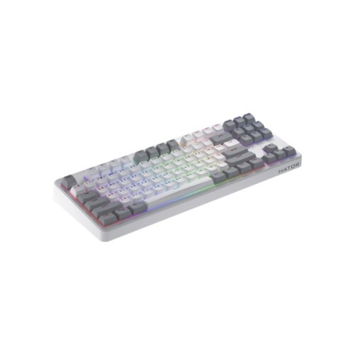 Клавіатура Hator Rockfall 3 Mecha TKL QMK/VIA Orange Wireless White (HTK851UA)