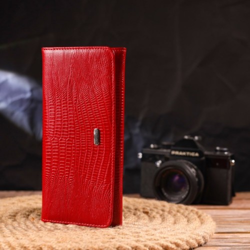 Гаманець Canpellini З натуральної шкіри Червоний (21609)