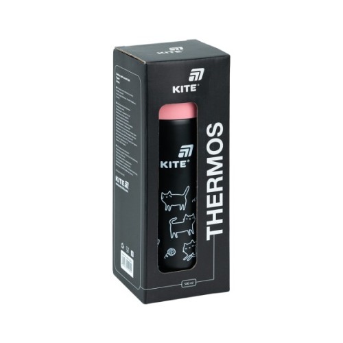 Термос Kite 500 мл, чорний (K25-1222-3)