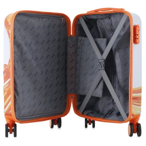 Валіза Semi Line 20" (S) White/Orange Print (T5655-1) (DAS303816)