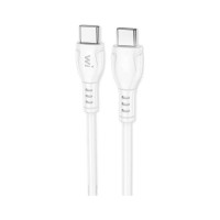 Дата кабель USB-C to USB-C 1.0m 60W PVC white Wibrand (WI.DC/BO1W-CC)