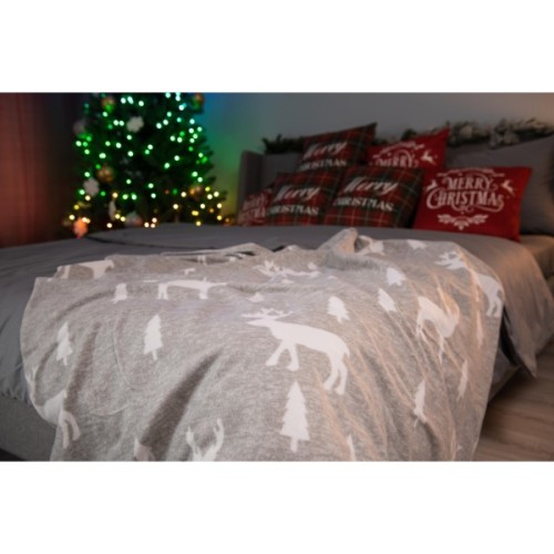 Плед Ardesto Christmas Fleece 130x160см, 100% поліестер, олені (ART0716PB)