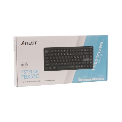 Клавіатура A4Tech FBX53C Wireless/Bluetooth UA Black (4711421001908)