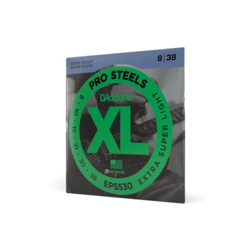 Струни для гітари D'Addario XL ProSteels Extra Super Light (8-38) (EPS530)