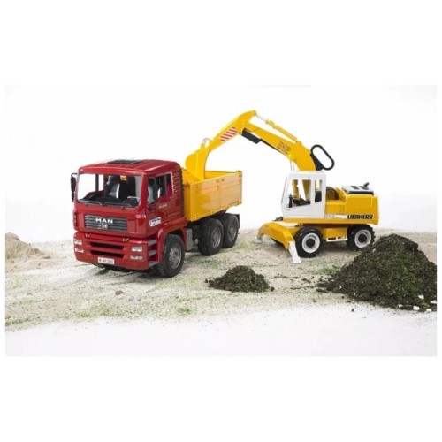 Спецтехніка Bruder Вантажівка МАN TGA та екскаватор Liebherr 1:16 (02751)