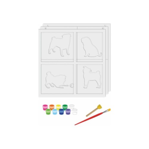 Набір для творчості Rosa Talent 3D 4 Dogs ДВП ґрунтоване, 3 шари, 30 х 30 см (4823098528890)