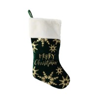 Прикраса декоративна Chomik шкарпетка новорічна 50 см, диз. сніжинки, червона, зелена (5900779900219_1)