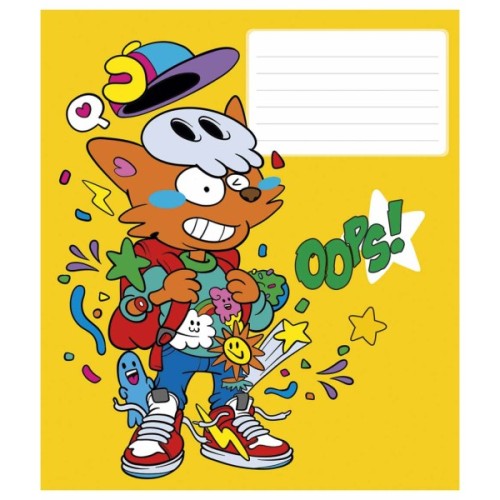 Зошит Школярик Oops 12 аркушів клітинка (012-3261K)