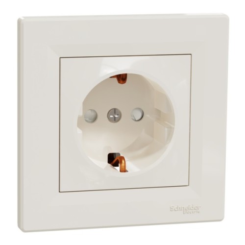 Розетка Schneider Electric ASFORA со штор. крем (EPH2900223)