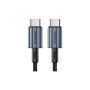 Дата кабель USB-C to USB-C 1.2m 60W braided black Choetech (XCC-1014)