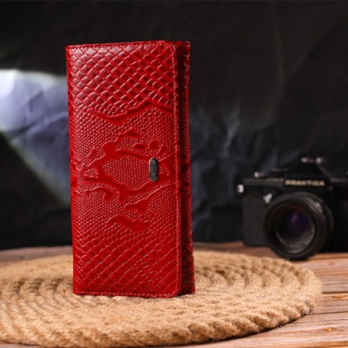 Гаманець Canpellini З натуральної шкіри Червоний (21610)