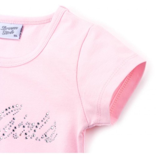 Футболка дитяча Breeze з мереживом (9001-104G-pink)