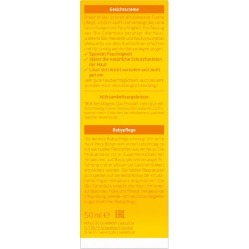 Дитячий крем Weleda Календула дитячий крем для обличчя 50 ml (4001638096614)