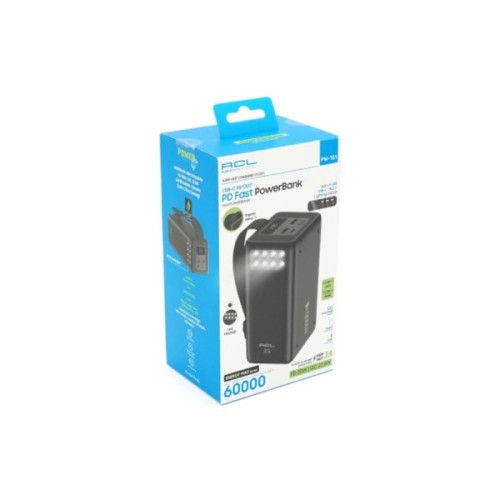 Батарея універсальна ACL 60000mAh, 22.5W, Flashlight (PW-151)