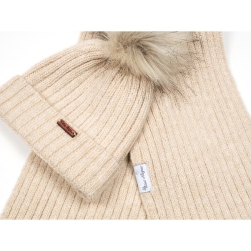Шапка дитяча Na з шарфом (NA 1180-52-beige)