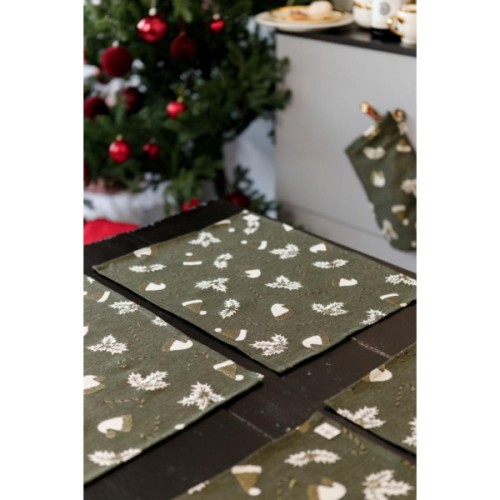 Серветка на стіл Прованс Шапочки на зеленому 35х45 см (036838)