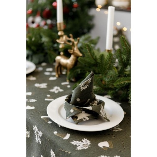 Серветка на стіл Прованс Шапочки на зеленому 35х45 см (036838)